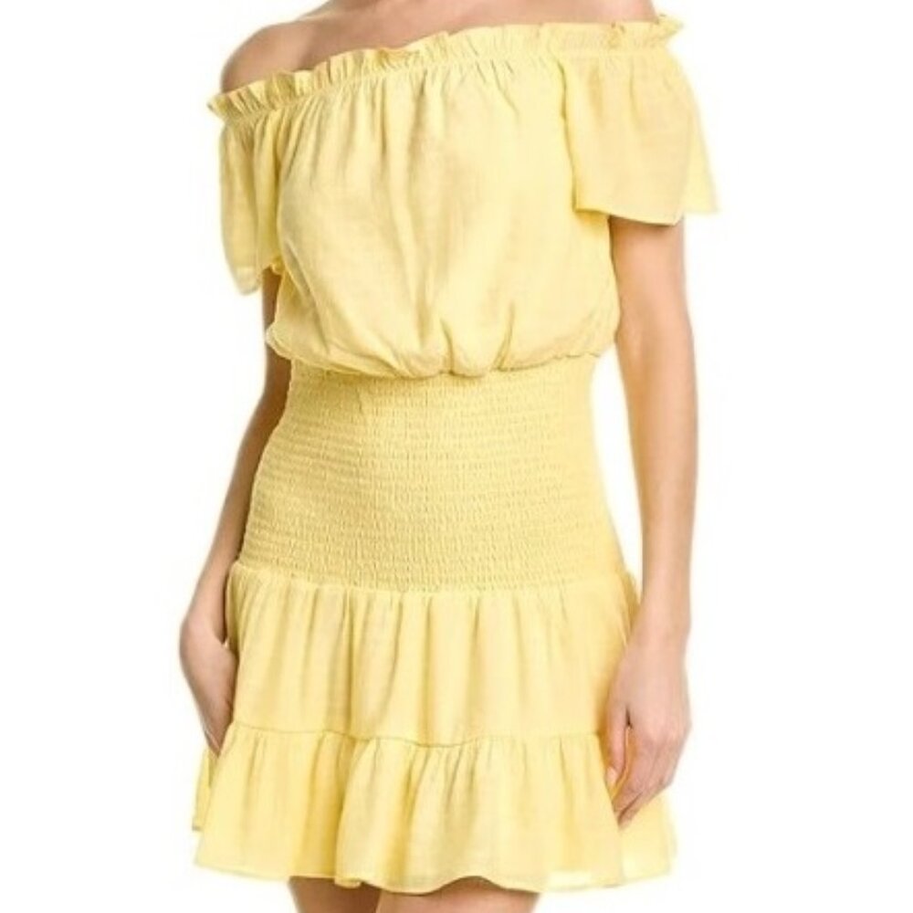 BCBGeneration Women's Off-The-Shoulder Fit and Flare Mini Dress, Size L
